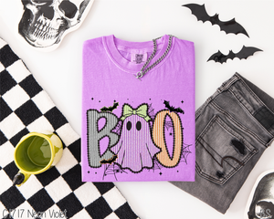 Boo Seersucker Coquette Bow #BS8459 *PREORDER CLOSING SUNDAY 8/31 @ MIDNIGHT CST