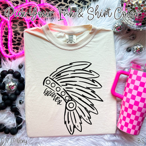 Braves Headdress Doodle Mascot Custom Order