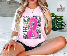 Load image into Gallery viewer, Breast Cancer Pink Ribbon With Flowers#BS1643
