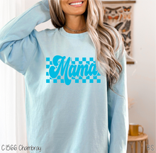 Load image into Gallery viewer, Bright Blue Checkered Mama #BS6690
