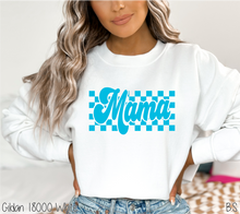 Load image into Gallery viewer, Bright Blue Checkered Mama #BS6690
