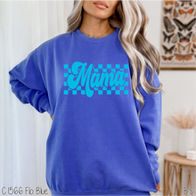 Load image into Gallery viewer, Bright Blue Checkered Mama #BS6690
