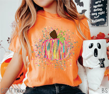 Load image into Gallery viewer, Bright Tone Paint Splatter Pumpkin #BS8416 *8/24 PRINTS ON ORDER AND EXTRAS POSTED FOR PURCHASE BEFORE ARRIVAL

