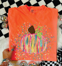 Load image into Gallery viewer, Bright Tone Paint Splatter Pumpkin #BS8416 *8/24 PRINTS ON ORDER AND EXTRAS POSTED FOR PURCHASE BEFORE ARRIVAL
