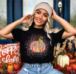 Bright Tone Paint Splatter Pumpkin #BS8416 *8/24 PRINTS ON ORDER AND EXTRAS POSTED FOR PURCHASE BEFORE ARRIVAL