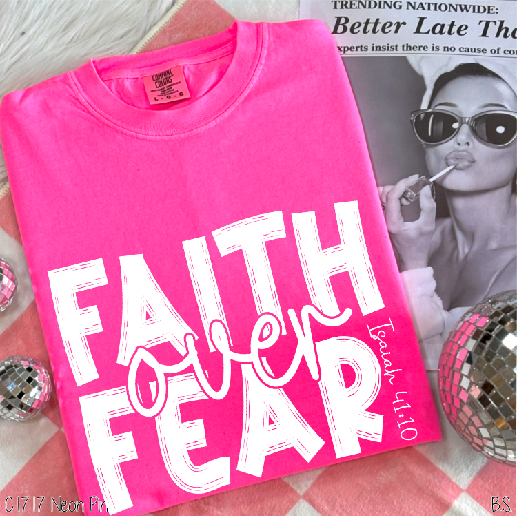 White Brushed Faith Over Fear #BS8184