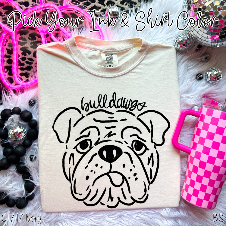 Bulldawgs Doodle Mascot Custom Order