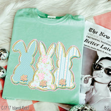 Load image into Gallery viewer, Bunny Trio Faux Lace Preppy Floral #BS8953
