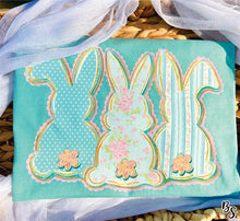Load image into Gallery viewer, Bunny Trio Faux Lace Preppy Floral #BS8953
