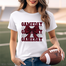 Load image into Gallery viewer, Burgundy Stacked Gameday Coquette Bow #BS7119
