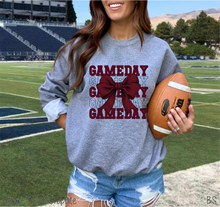 Load image into Gallery viewer, Burgundy Stacked Gameday Coquette Bow #BS7119
