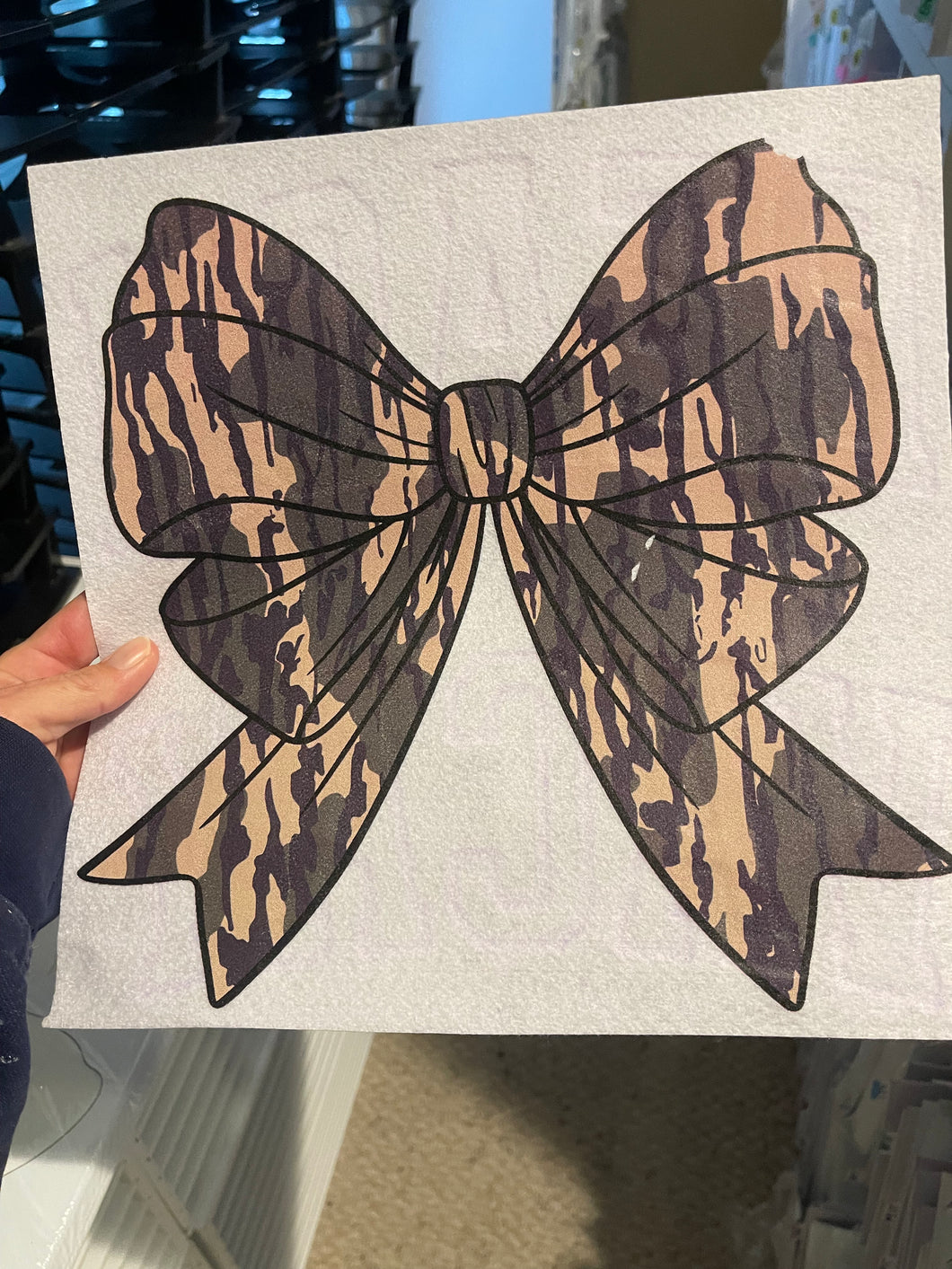 MISPRINT NO MOCKUP PROVIDED Camo Bow Coquette Bow #BS7348