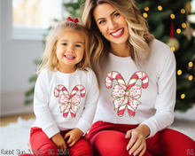 Load image into Gallery viewer, Candy Cane Faux Glitter Coquette #BS7450
