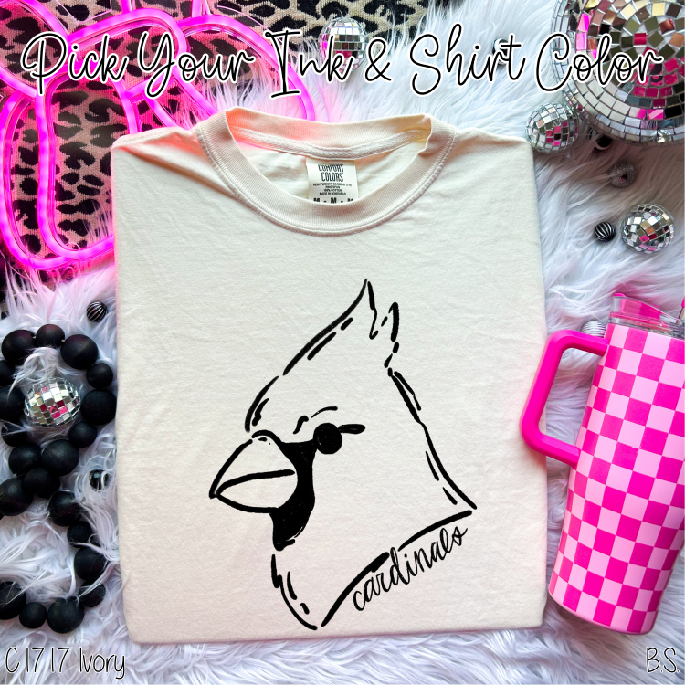 Cardinals Doodle Mascot Custom Order