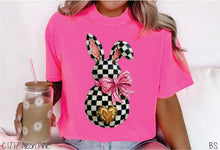 Load image into Gallery viewer, Checkered Bow Easter Bunny #BS8933 *PREORDER CLOSING SUNDAY 2/15 @ MIDNIGHT CST
