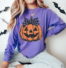 Load image into Gallery viewer, Checkered Bow Pumpkin #BS8366
