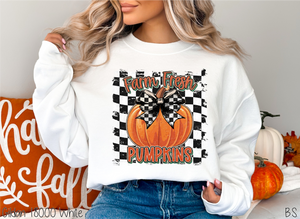 Checkered Farm Fresh Pumpkins #BS7325