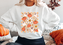 Load image into Gallery viewer, Checkered Ghosts Pumpkins Flowers #BS5913
