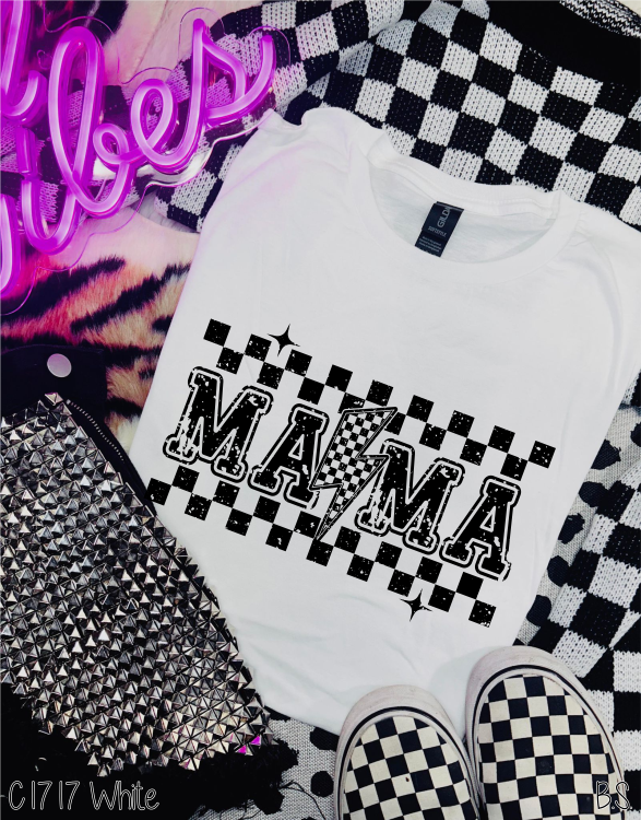 Checkered Mama Lightning Bolt #BS6875