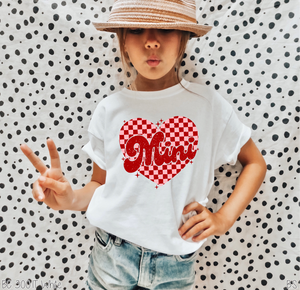 Checkered Mini Heart #BS6364