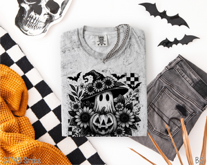 Checkered Ghost Pumpkin #BS8371