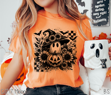 Load image into Gallery viewer, Checkered Ghost Pumpkin #BS8371
