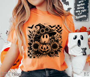 Checkered Ghost Pumpkin #BS8371