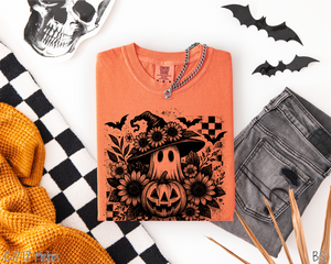 Checkered Ghost Pumpkin #BS8371