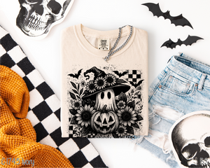 Checkered Ghost Pumpkin #BS8371
