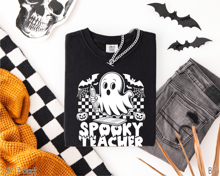 Checkered Spooky Teacher #BS8378
