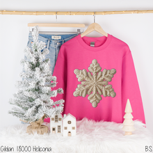 Load image into Gallery viewer, Chunky Faux Yarn Snowflake #BS8725

