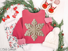 Load image into Gallery viewer, Chunky Faux Yarn Snowflake #BS8725
