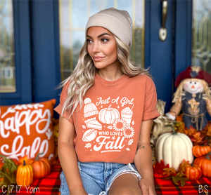 Collage Just A Girl Who Loves Fall #BS8405