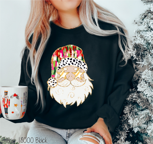 Colorful Faux Glitter Santa #BS7453
