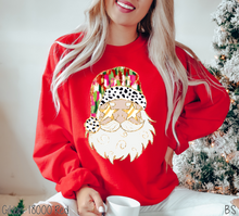 Load image into Gallery viewer, Colorful Faux Glitter Santa #BS7453
