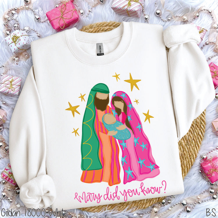 Exclusive Version Colorful Mary Did You Know #BS8693