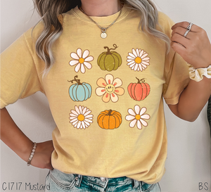 Colorful Pumpkins Flowers Collage #BS5914