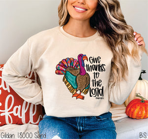 Colorful Turkey Give Thanks #BS7485