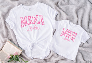 Full Color Coquette Mama And Mini With Bow #BS6587