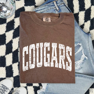 Cougars Distressed Arch #BS8551