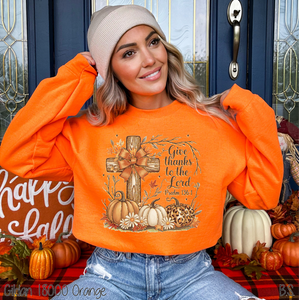 Cross Pumpkin Give Thanks Lord #BS8504