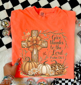 Cross Pumpkin Give Thanks Lord #BS8504