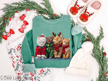 Load image into Gallery viewer, Cute Cats Christmas Faux Crochet #BS8723
