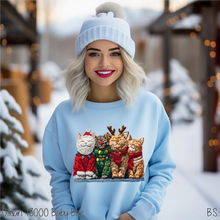 Load image into Gallery viewer, Cute Cats Christmas Faux Crochet #BS8723
