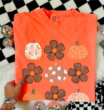 Load image into Gallery viewer, Distressed Brown Tone Pumpkin Floral Collage #BS8389 *8/17 PRINTS ON ORDER AND POSTED FOR PURCHASE BEFORE ARRIVAL
