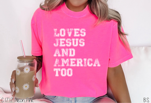 Distressed Loves Jesus & America Too #BS6913