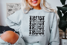 Load image into Gallery viewer, Distressed Stacked Trust With Cross #BS5845
