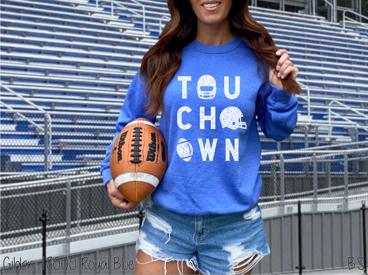 Distressed Touchdown Stacked #BS5720