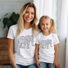 Load image into Gallery viewer, Elephant Zentangle Grey #A9

