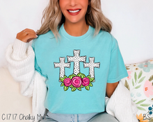 Load image into Gallery viewer, Exclusive Three Crosses With Flowers #BS6557
